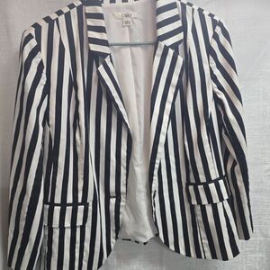 Black and White Striped Jacket
